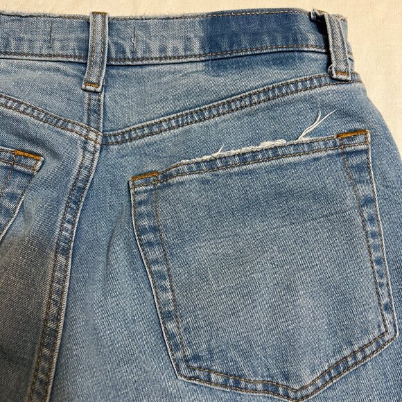 Abercrombie & Fitch Women's Blue Jeans Zip Ankle Straight High Rise Size 29/8R - Picture 3 of 11